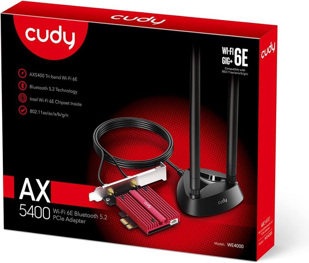Adaptador Cudy AX5400 - Wifi - Bluetooth -
PCIE - WE4000