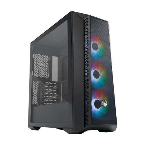 CASE GAMING RGB COOLER MASTER MASTERBOX 520 MESH MID  BLACK 3 fans