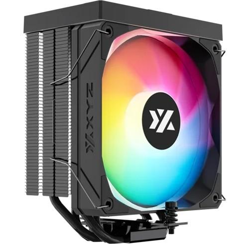 Disipador XYZ Thermax 4 Pulsar ARGB, Pantalla Digital. Negro, 120mm, LGA 115X/1366/2011/1700/1200/1851, AM3-AM4-AM5-XYZ-SA-892