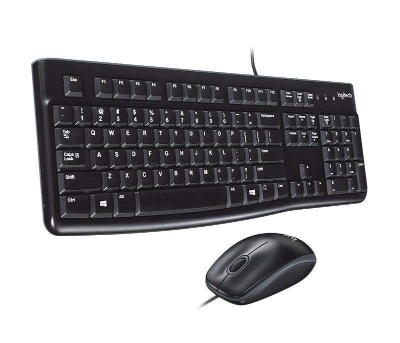 KIT TECLADO Y MOUSE LOGITECH MK120 920-002565 BLACK USB INGLES