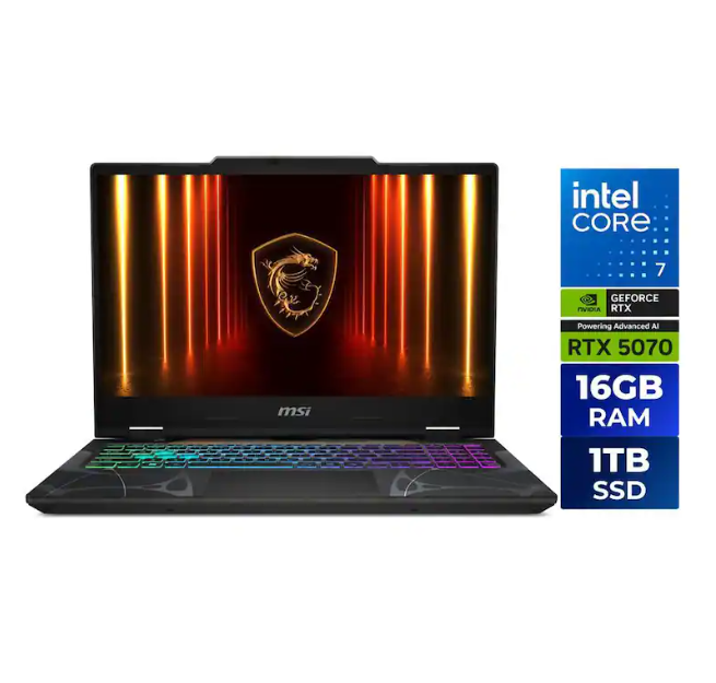 Laptop MSI Cyborg 15 - I7 240H - 16 GB RAM DDR5 - 1 TB SSD - RTX 5070 8 GB - 15.6" FHD 144Hz - TBC7240H16GXXDX11MH