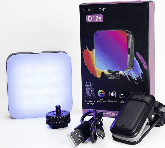PANEL DE LUZ LED PORTATIL PARA FOTOGRAFIA O VIDEO D12S