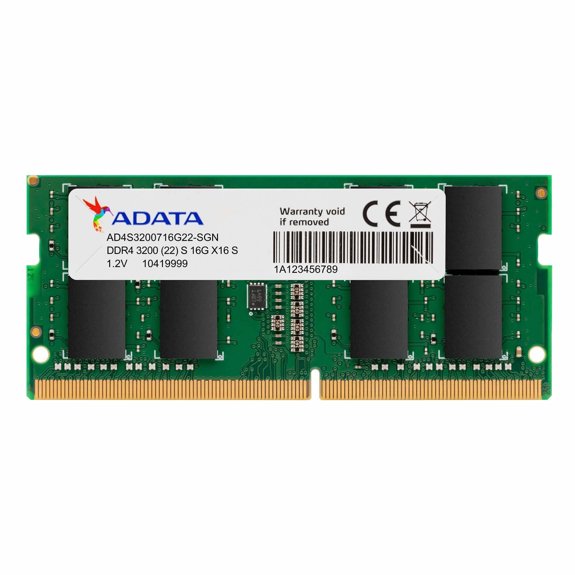 RAM PARA LAPTOP 8GB ADATA AD4S32008G22-SGN DDR4 3200MHZ CL22 