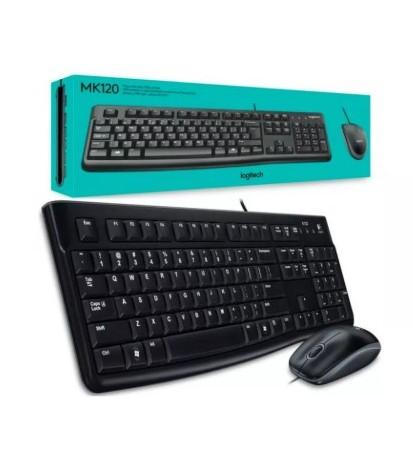 TECLADO Y MOUSE LOGITECH LOGITECH MK120 MEMBRANA ALÁMBRICO ESPAÑOL