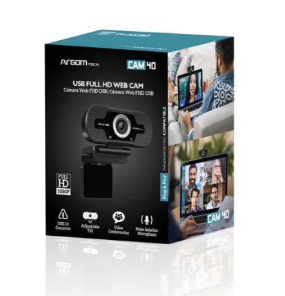 Web Cam Full HD 1080P with Microphone CAM40 ARG-WC-9140BK